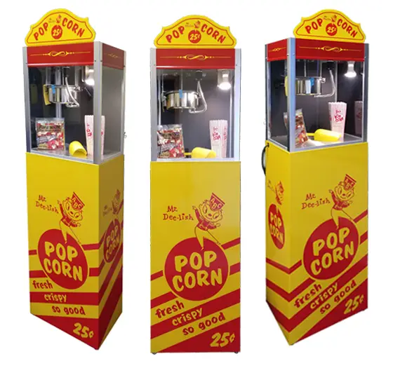 Yellow and Red Nostalgia Vintage Look Tall Movie Theater Popcorn Machine
