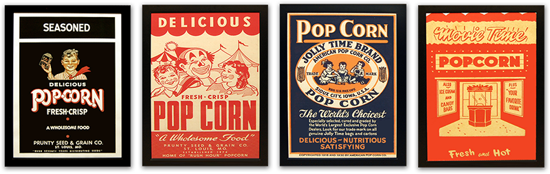 Vintage Popcorn Advertising Art